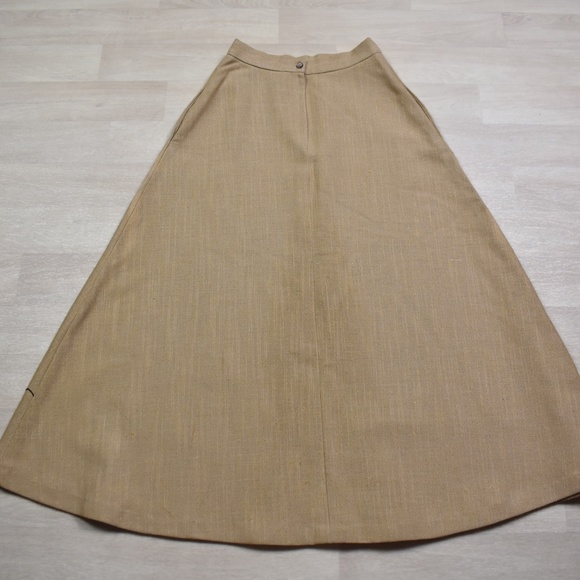 SOLD 70s John California Long Maxi Skirt Fox Forest Tree Appliqué VTG 1970s - Picture 4 of 5